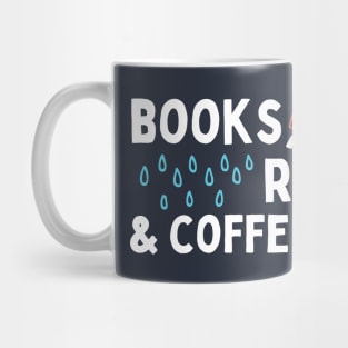 Books, Rain & Coffee Mug